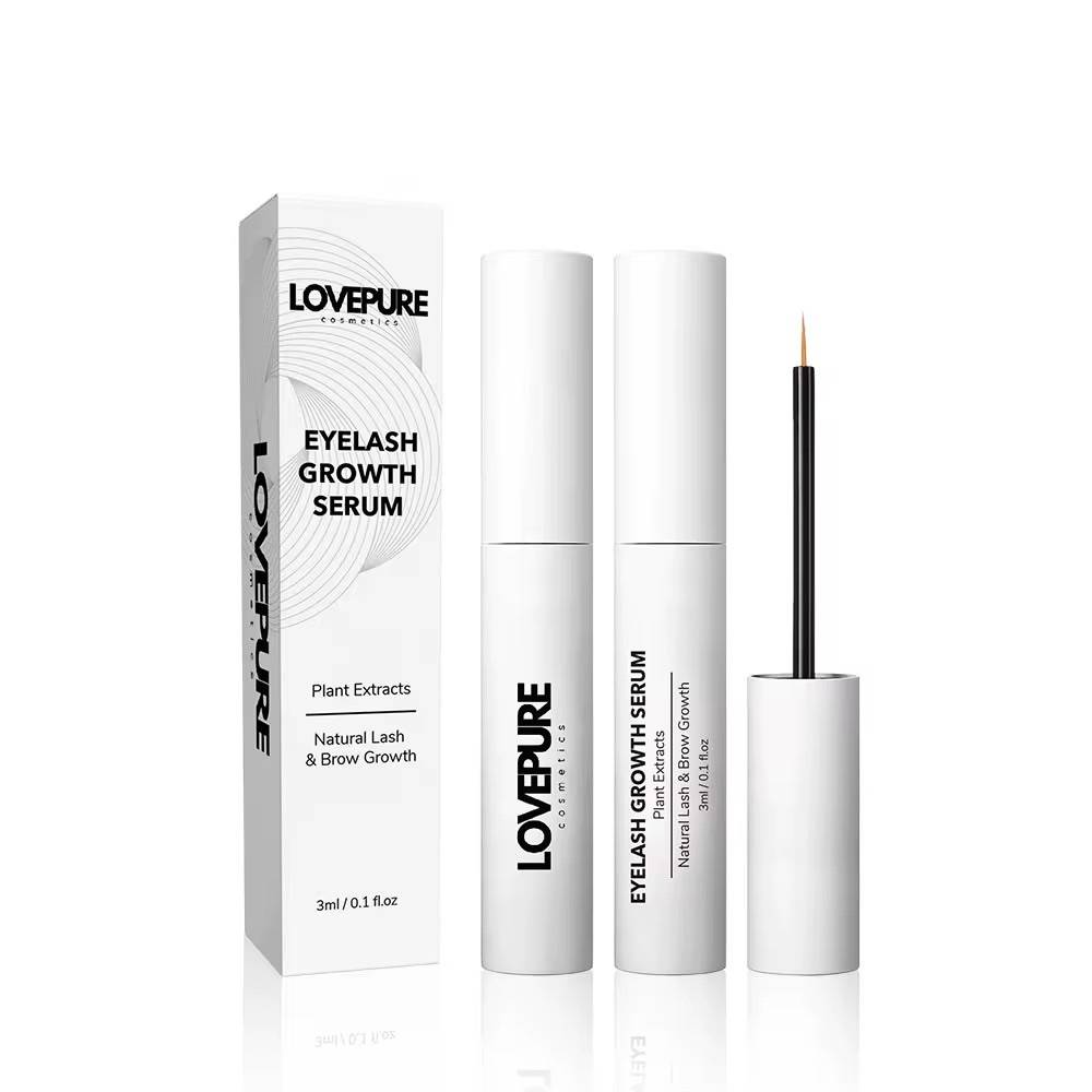LOVEPURE Eyelash Growth Serum Plant Extracts Natural Lash & Brow Enhancer 3ml